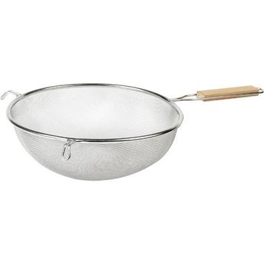 IMUSA 4" Stainless Steel Strainer With Wood Handle