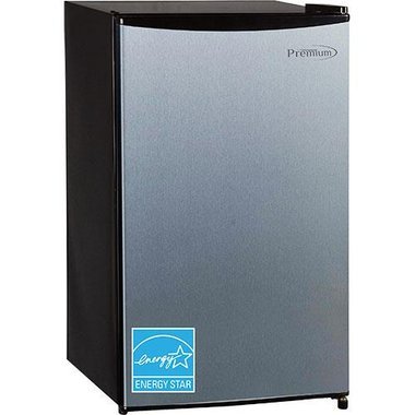 Premium Levella 19" Stainless Steel 3.3 CuFt Compact Refrigerator