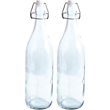 Euro-Ware 2-Piece Glass Swing Top Bottle Set