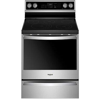 Whirlpool 30" Stainless Steel Electric Smooth Top Range With 6.4 CuFt Self-Cleaning Oven