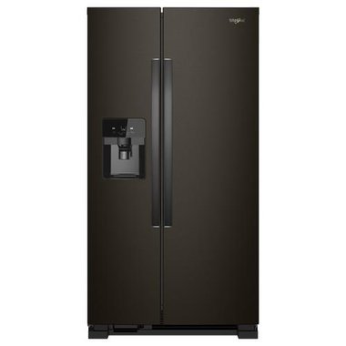 Whirlpool 21.4 CuFt Black Stainless Steel 2 Door Side-By-Side Refrigerator
