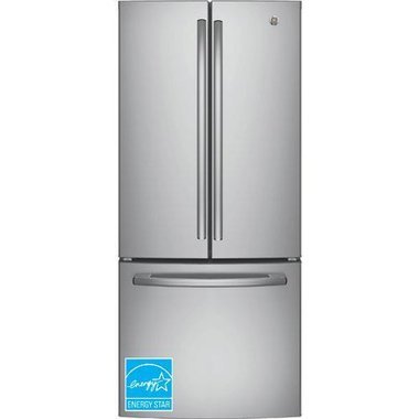 GE 20.8 CuFt Stainless Steel 3 Door French Door Refrigerator