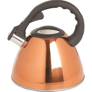 Mr. Coffee Clarendon 2.6 Quart Copper Finish Stainless Steel Whistling Tea Kettle