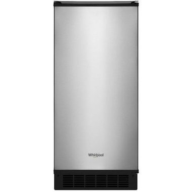 Whirlpool 25 Lbs 15" Residential Freestanding Ice Machine In Stainless Steel With Clear Ice Technology