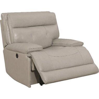 Global Furniture Capri Gray Power Recliner In Italian Leather