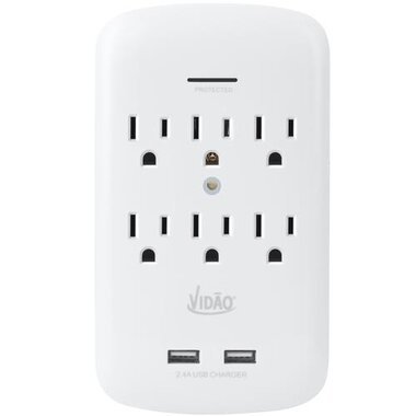 Vidao 6 Outlet Surge Protector With USB Charging Ports