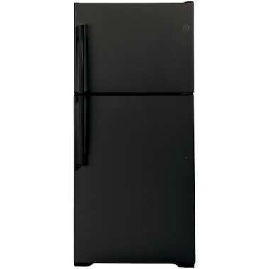 GE 21.9 CuFt Top Mount Refrigerator In Black