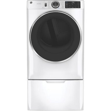 GE 7.8 CuFt Smart Powersteam Electric Dryer With Wrinkle Care In White