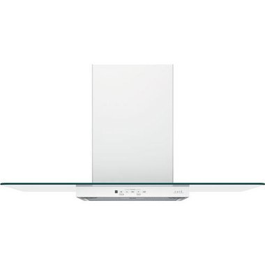 GE Cafe 36" Convertible 350 CFM Range Hood In Matte White With Glass Canopy