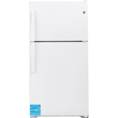 GE 21.9 CuFt Top-Mount Refrigerator In White
