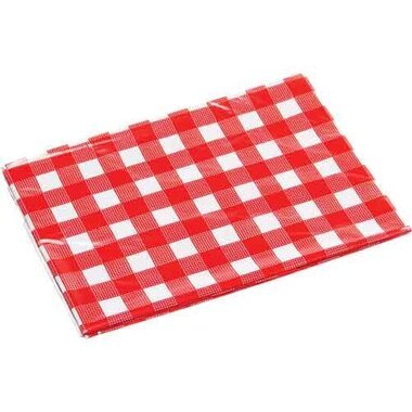 Chef Craft Red And White Plastic Tablecloth
