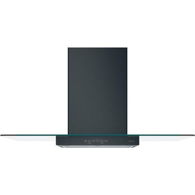 GE Cafe 36" Convertible 350 CFM Range Hood In Matte Black With Glass Canopy