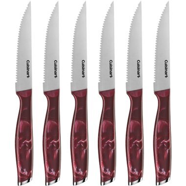 Cuisinart 6-Peace Marbled Red Collection Steak Knives