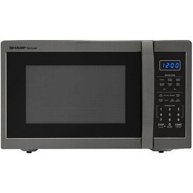 Sharp 1.4 CuFt 1100 Watt Countertop Microwave In Black Stainless Steel