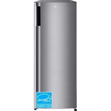 LG 5.8 CuFt Manual Defrost Single Door Upright Freezer In Platinum Silver