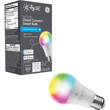 GE Lighting Smart 60W Full Color Direct Connect Bluetooth Bulb