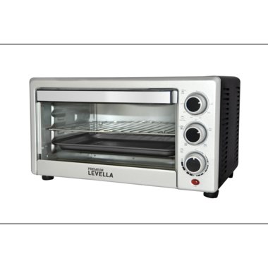 Premium Levella 0.7 Cubic Foot 6-Slice Toaster Oven In Silver with Convection, Broil, Bake and Toast Functions