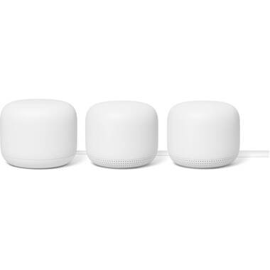 Google Nest Wi-Fi Mesh Router and 2 Points in Snow White with Google Assistant - 3 Pack